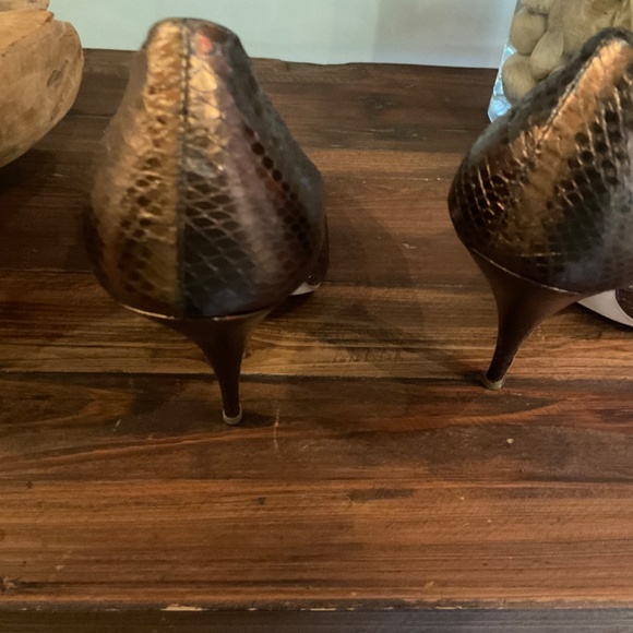 Christian Dior Vintage Copped Python D’Orsay Pumps Size 37 - Picture 8 of 10